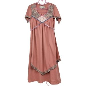 Vintage 70s Young Edwardian By Arpeja Dress Bohemian Dress Size 9 S Renaissance